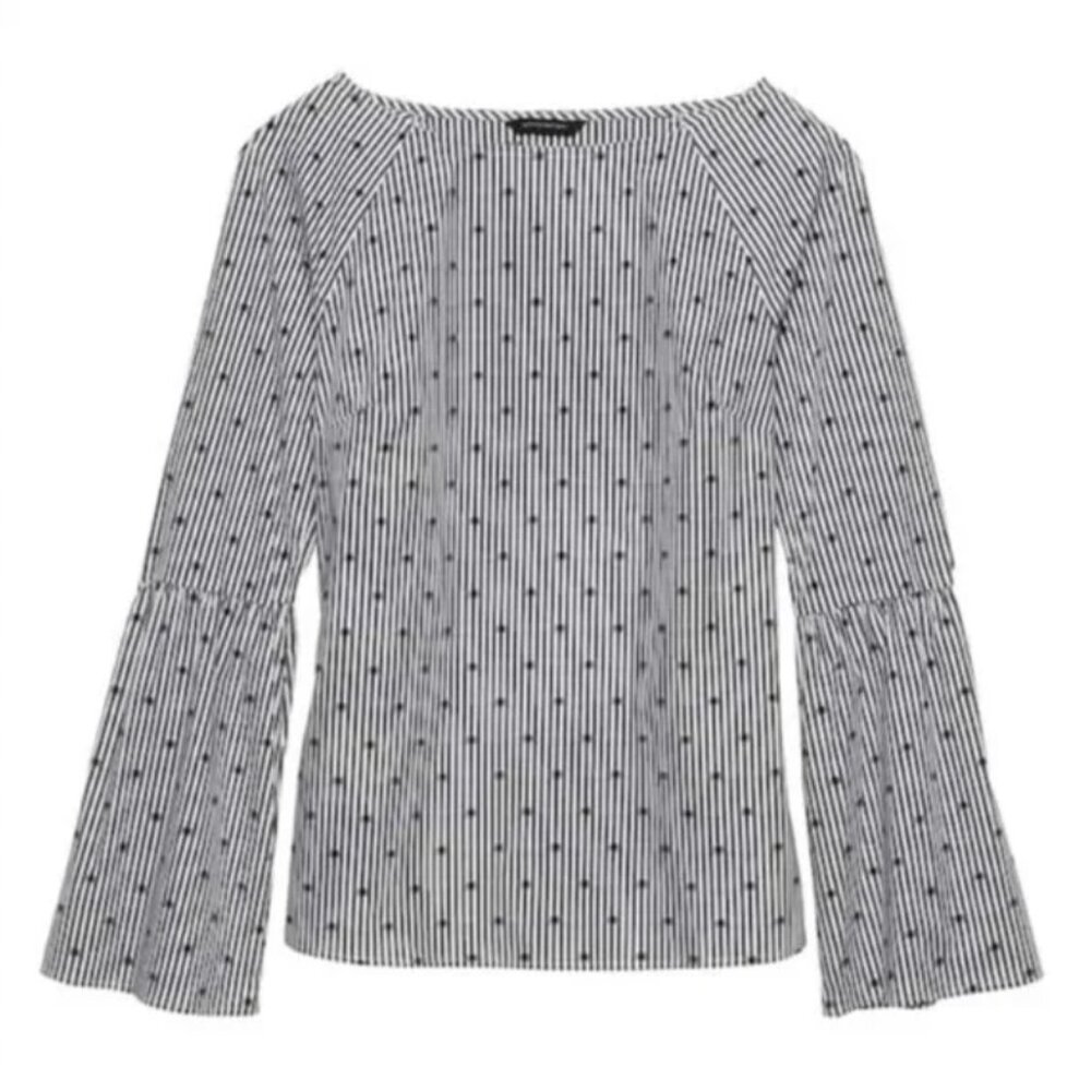 Banana Republic Long Bell Sleeve Kristen Top M - Picture 3 of 8